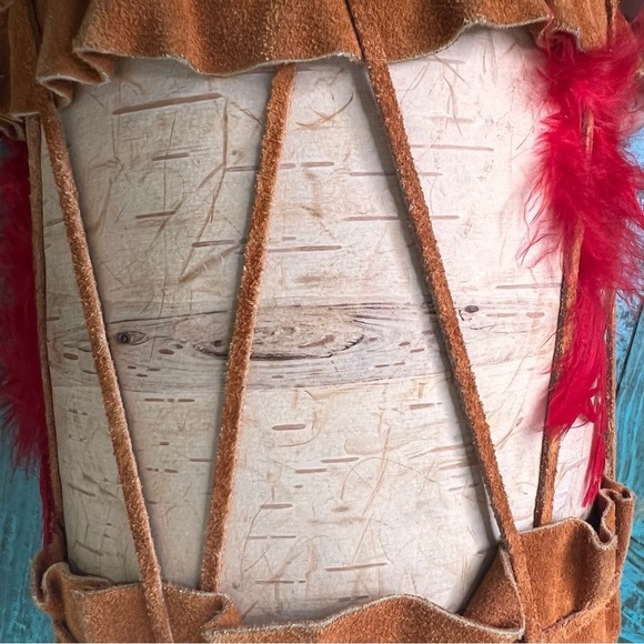 Vintage Native American Canada Leather Wood Drum - Picture 16 of 16